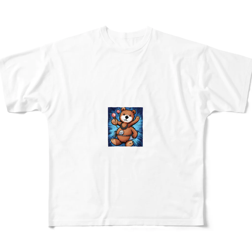 ちょい悪なクマさんのヒップホップなクマさん All-Over Print T-Shirt