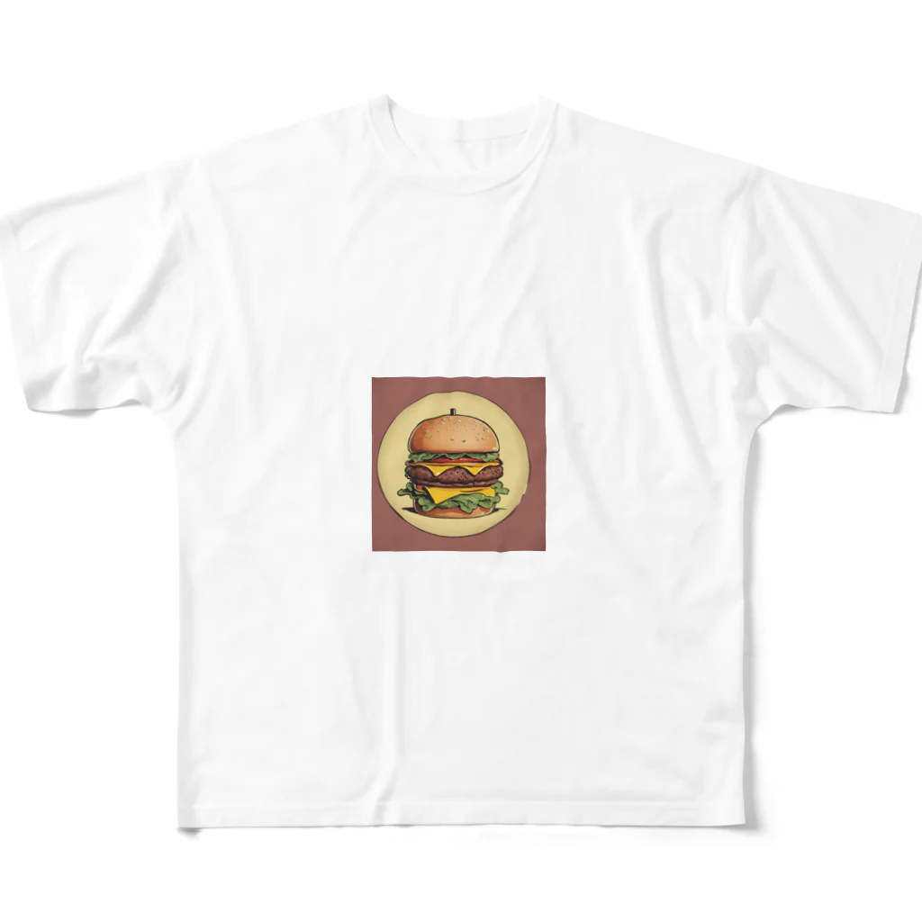 FUJIMON shopのバーガーバーガー All-Over Print T-Shirt