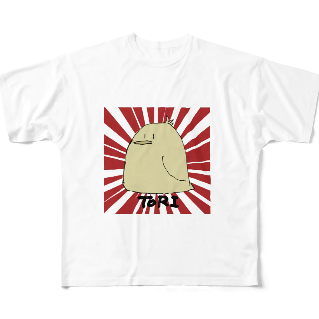 yakumo_penguinのTORI フルグラフィックTシャツ