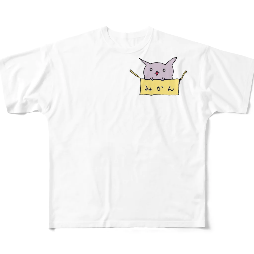 玉麩のうちの子自慢のみかんネコ フルグラフィックTシャツ