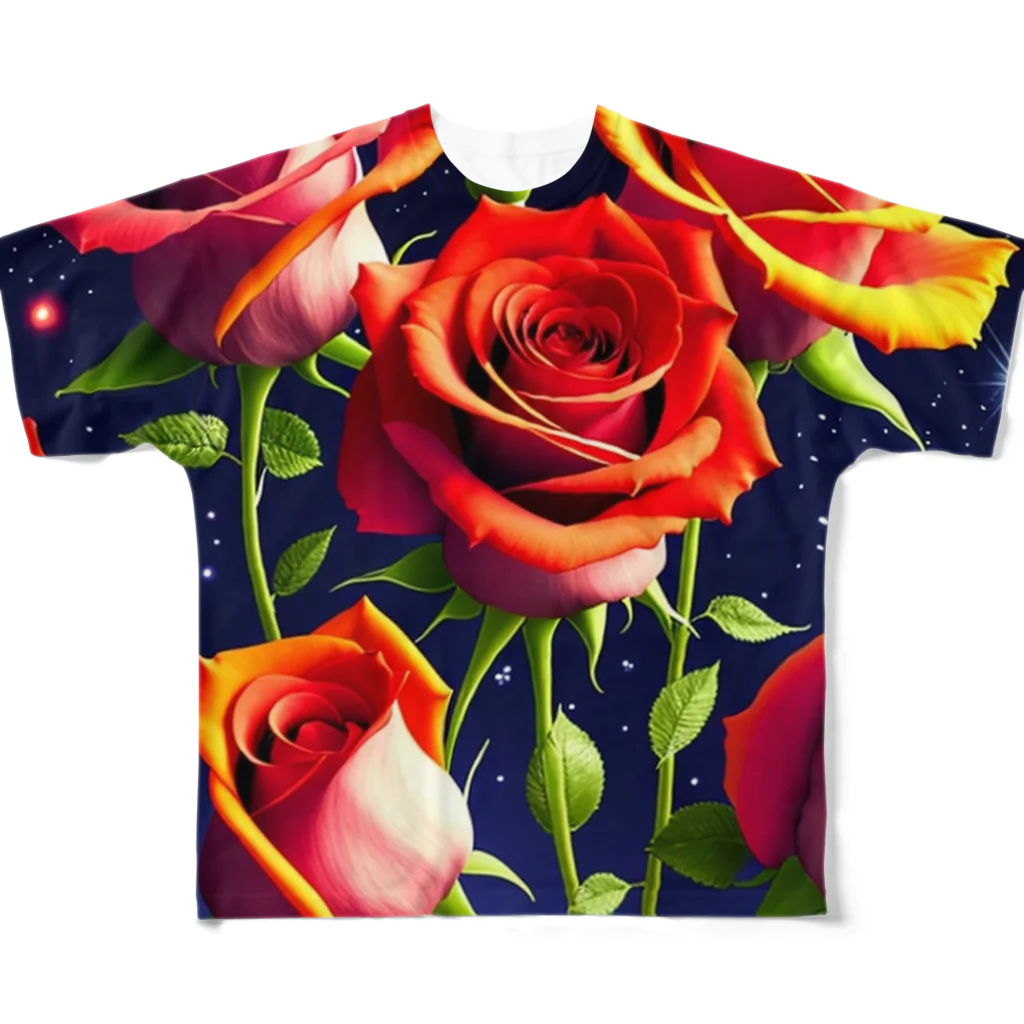 reonasdの情熱の神秘薔薇 フルグラフィックTシャツ