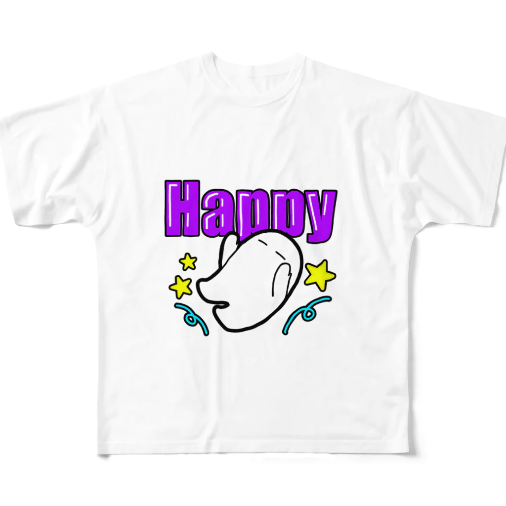 サボサボのHappyな生き物 フルグラフィックTシャツ