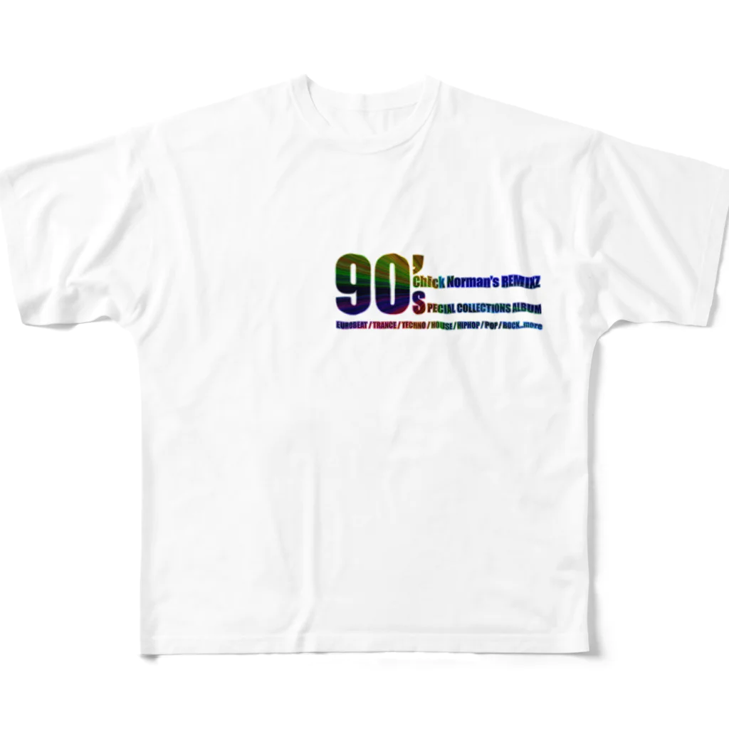 KENTASTYの90's REMIX ALBUM LOGO フルグラフィックTシャツ