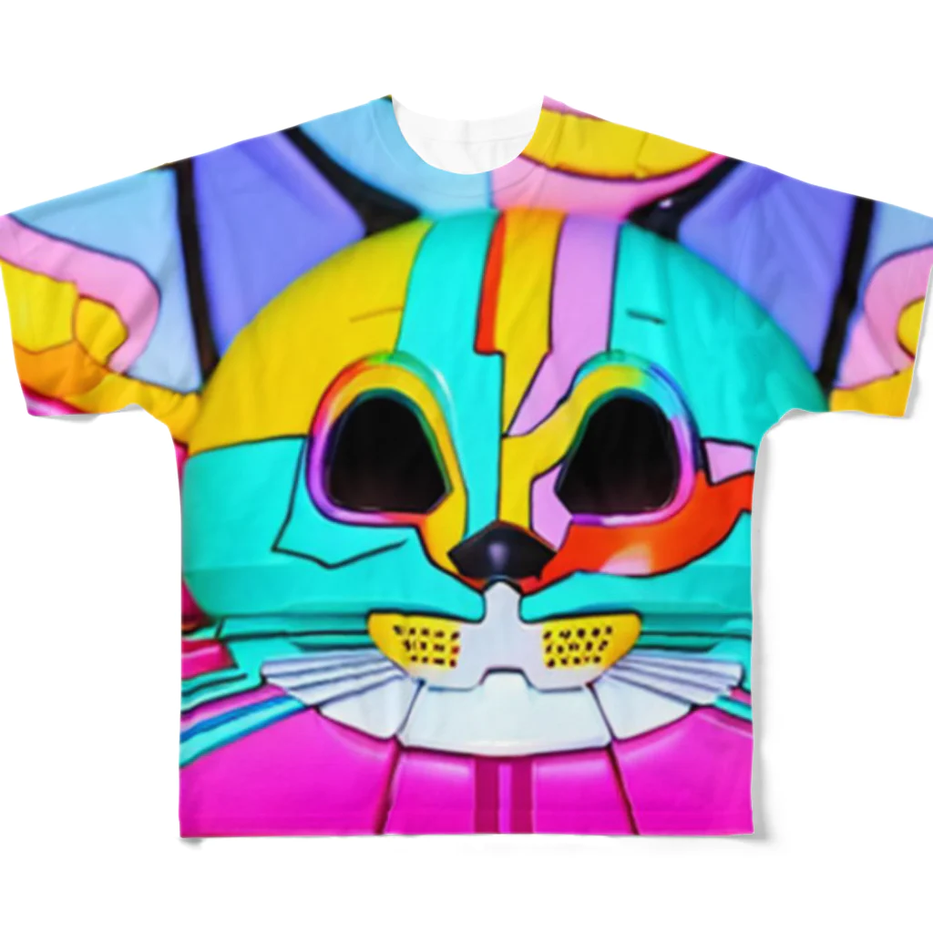 Ami_mのバーチャルうちゅーねこ All-Over Print T-Shirt