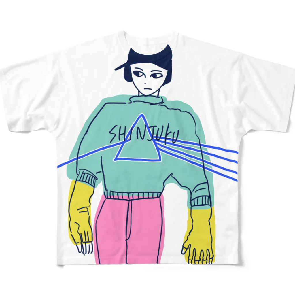 柳沢ユーヲのShinjuku fellows All-Over Print T-Shirt