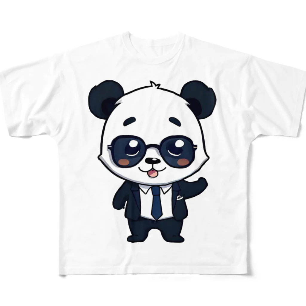 安田亜村 バックヤードの安田亜村パンダスキン All-Over Print T-Shirt