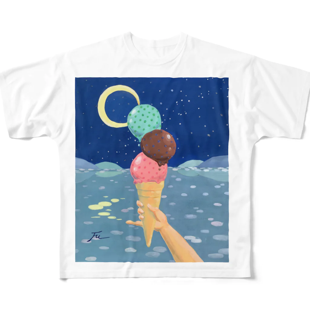 アクリル絵のfuのAqours アイス All-Over Print T-Shirt