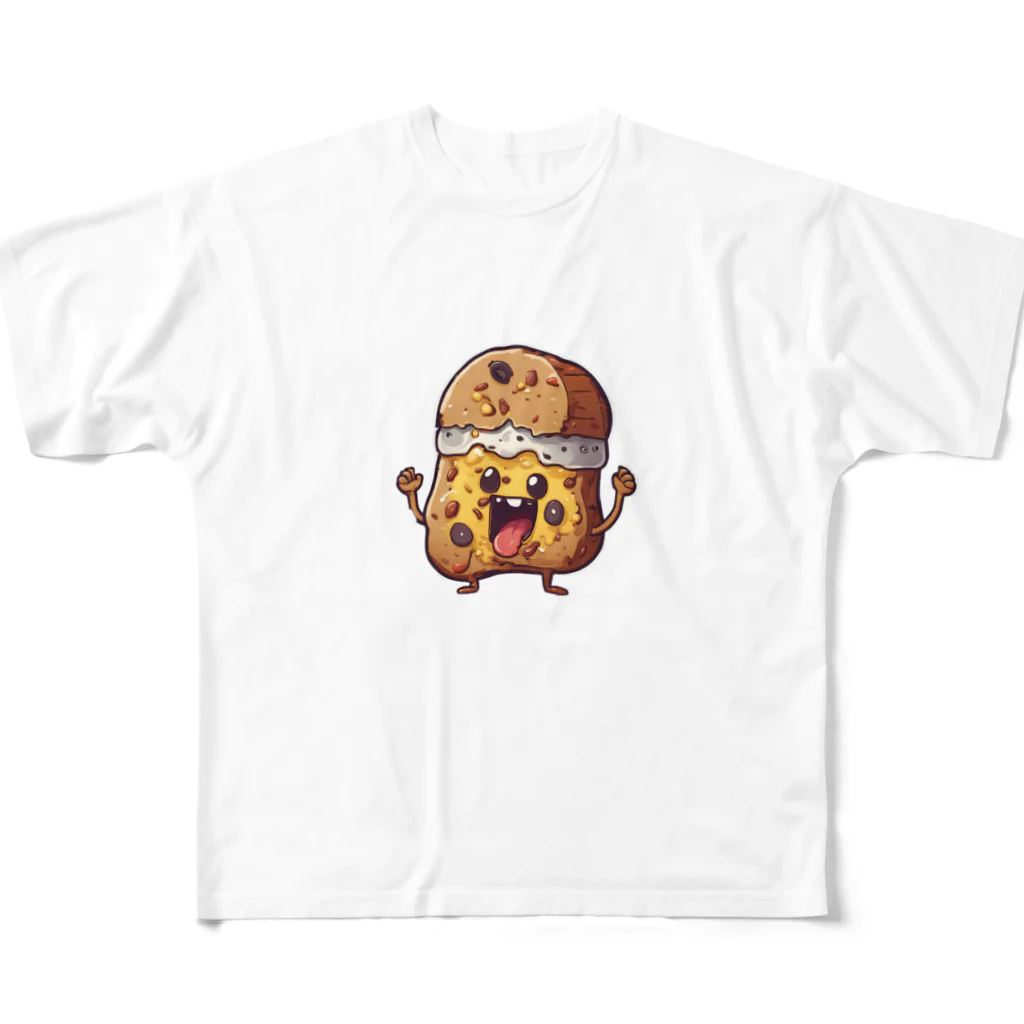 腐食物くんの腐食物くん フルグラフィックTシャツ