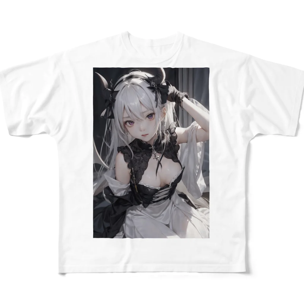 💕第52歩兵連隊💕の美少女悪魔 フルグラフィックTシャツ