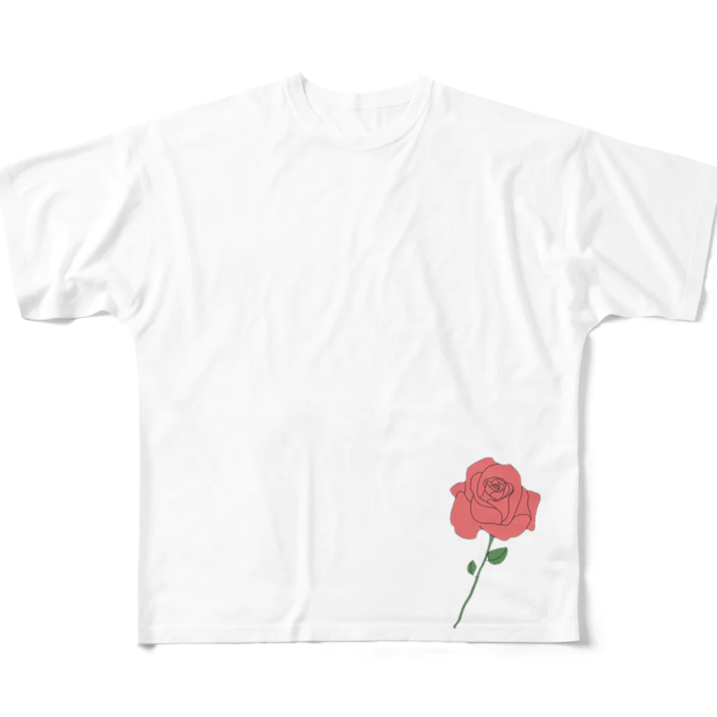 FREEDOMの薔薇🥀 フルグラフィックTシャツ