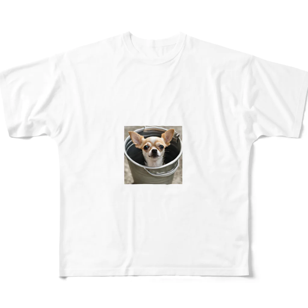 xdaのバケツに入ったチワワ All-Over Print T-Shirt