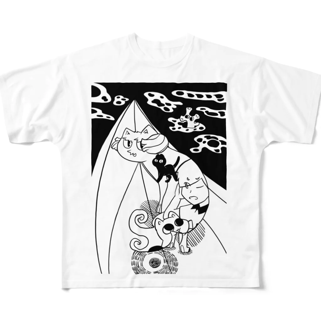 Animaru639のThe and of Cats-004 フルグラフィックTシャツ