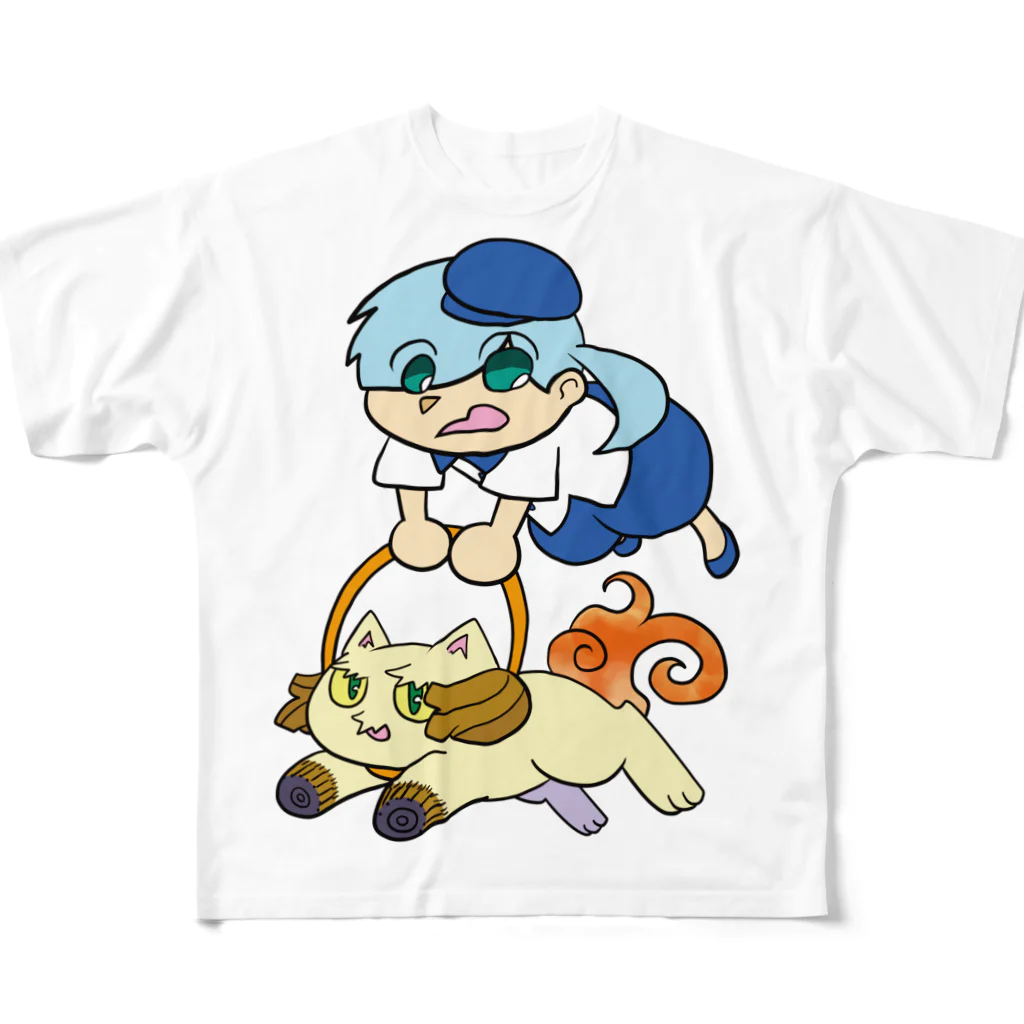 Animaru639のThe Land of Cats-002 All-Over Print T-Shirt