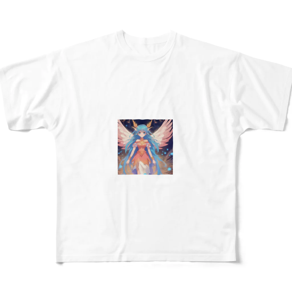 Ryuu_0925のキュートなキャラクターたちの冒険 All-Over Print T-Shirt