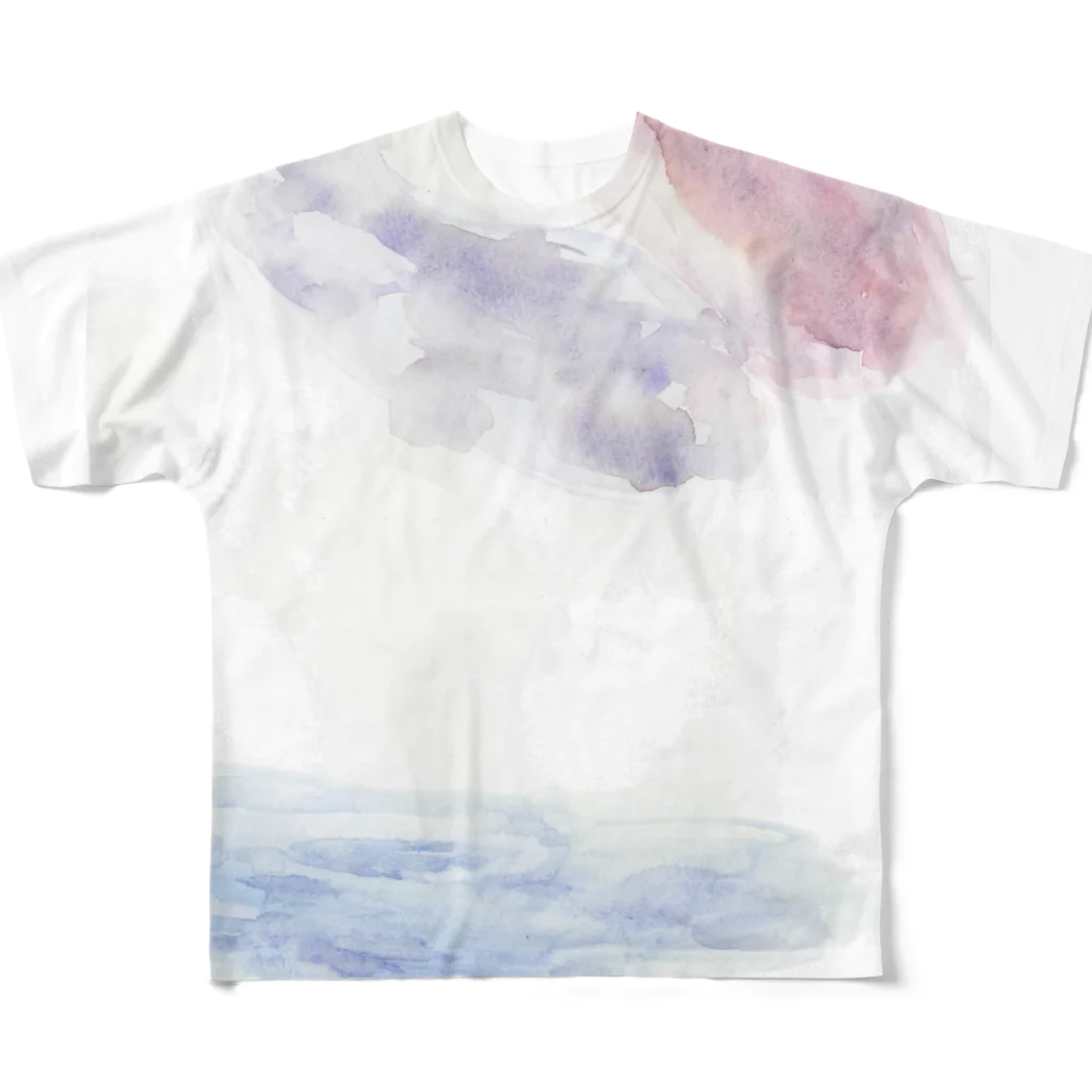 yuimarukobの水面と生き物のゆらめき All-Over Print T-Shirt