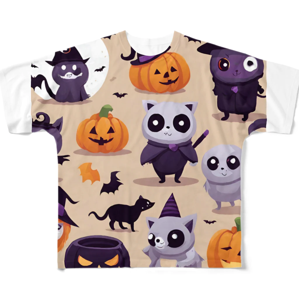 ワンダーワールド・ワンストップのたくさんのかわいいハローウィーンキャラクター④ フルグラフィックTシャツ