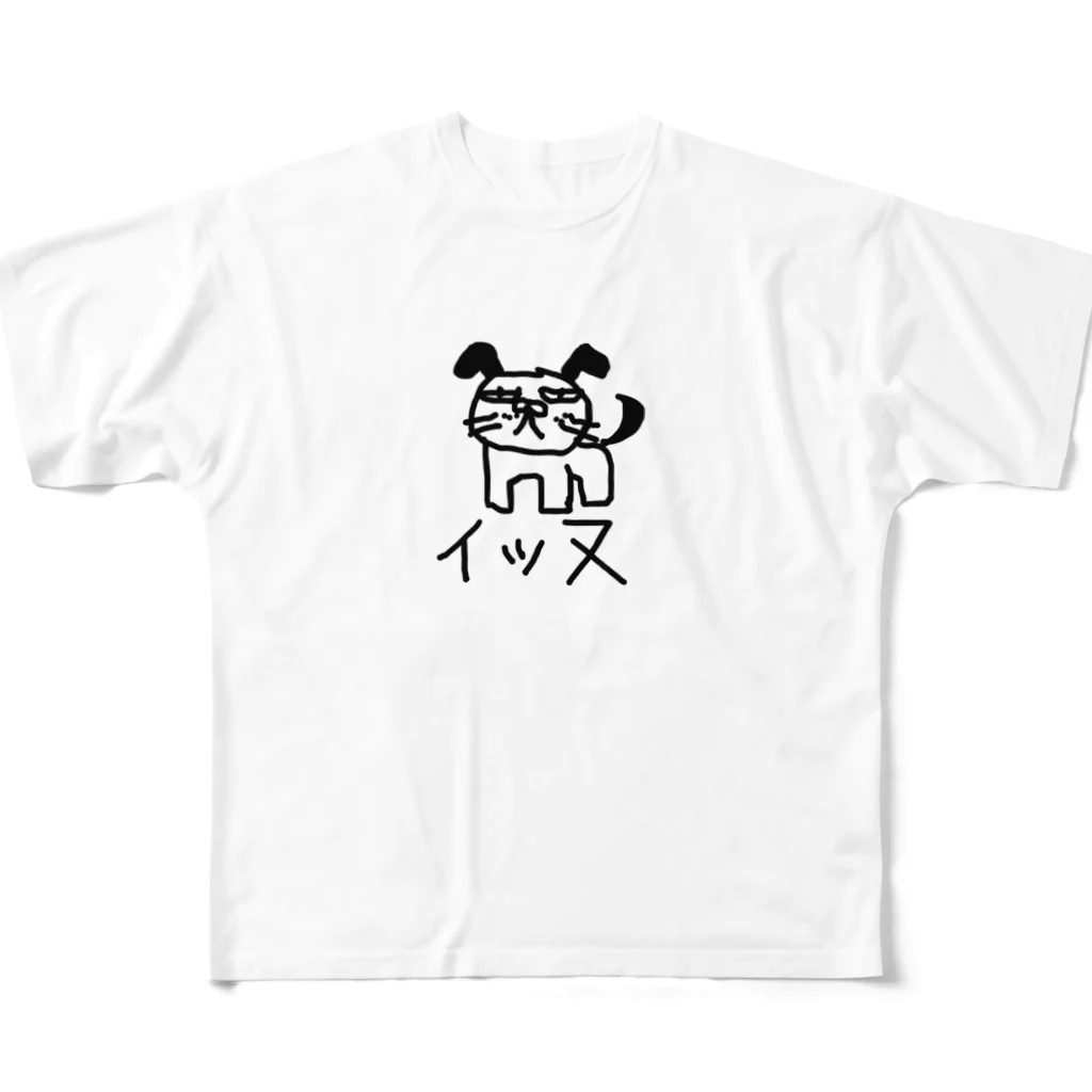 サオリショップのイッヌTシャツパーカートレーナー All-Over Print T-Shirt