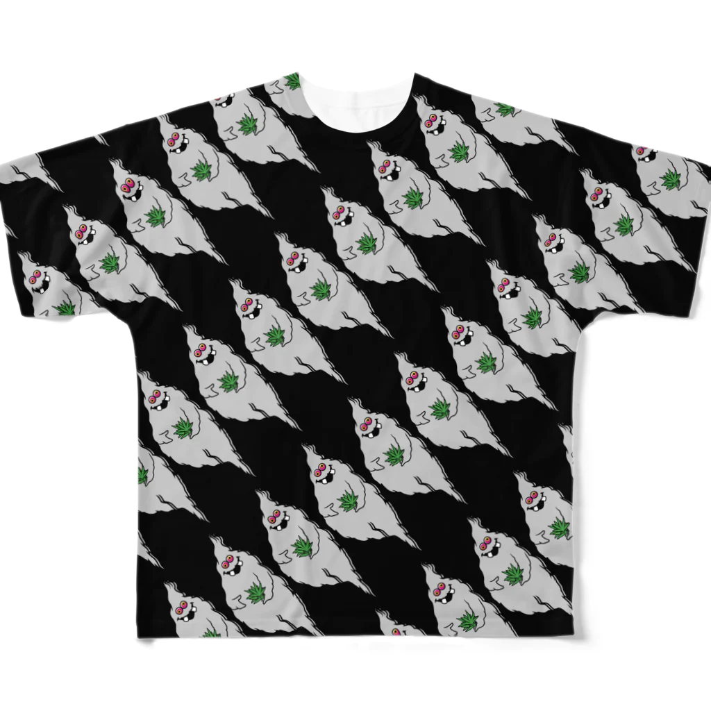 2high のkush monster フルグラフィックTシャツ