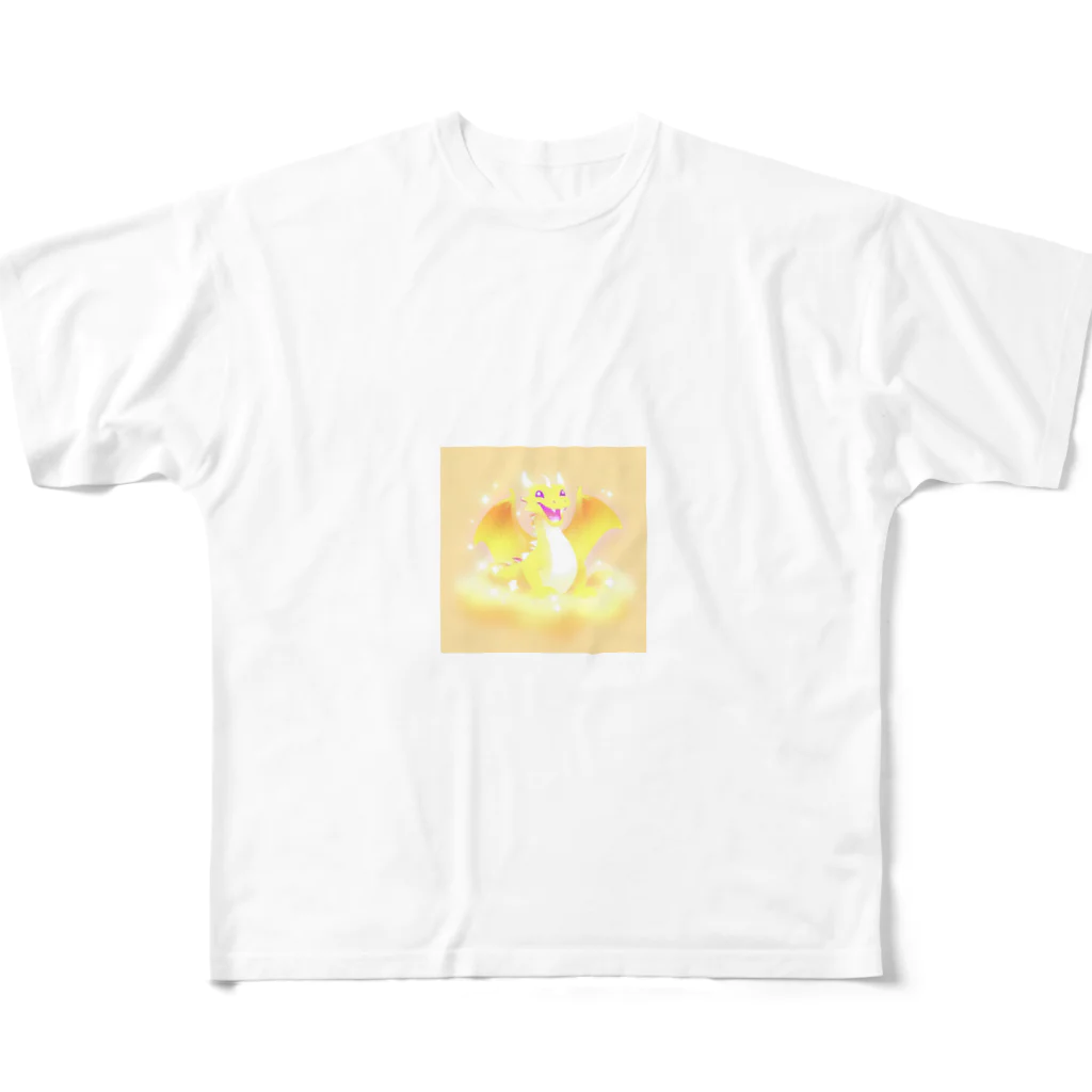 わなかりゅうのニコニコ　金龍ちゃん　 All-Over Print T-Shirt