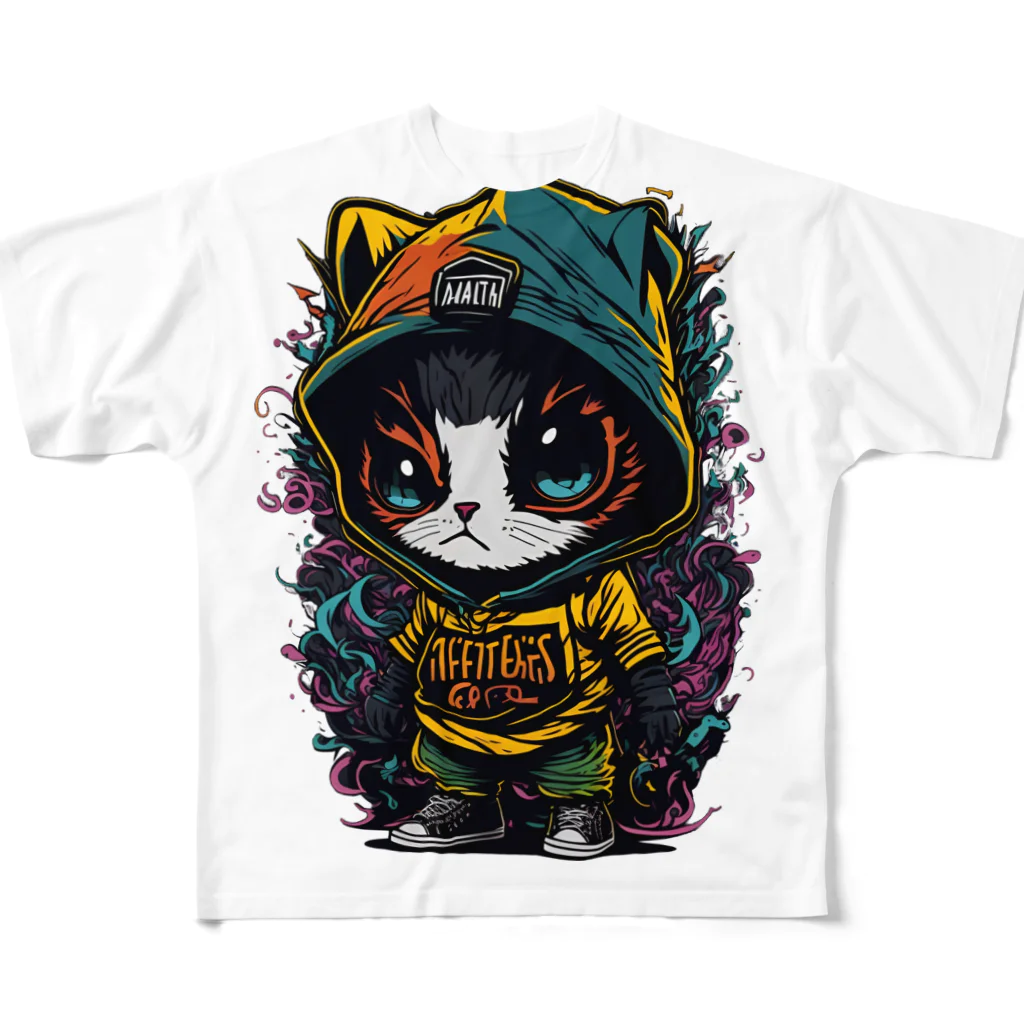 めんぼうさんやのちびネコ All-Over Print T-Shirt