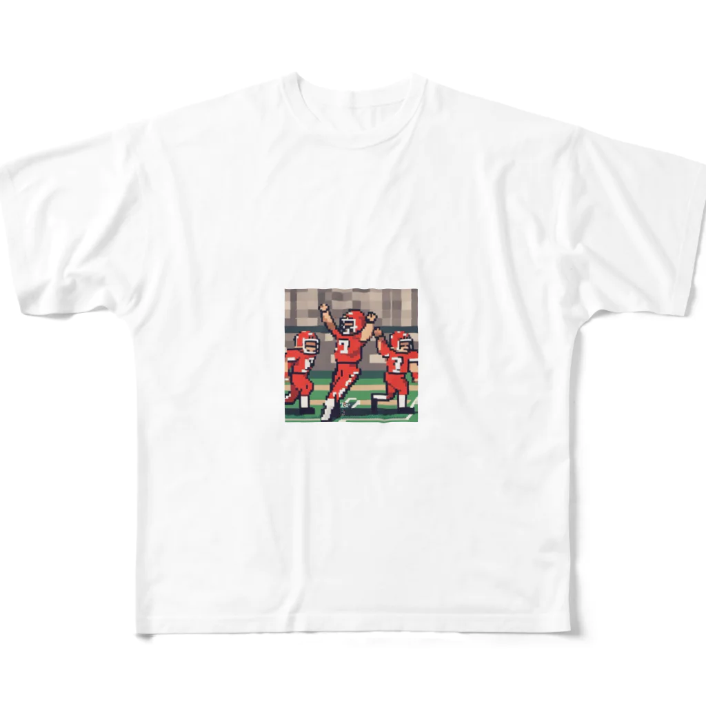 moribouのラグビーのピクセルアートグッズ All-Over Print T-Shirt