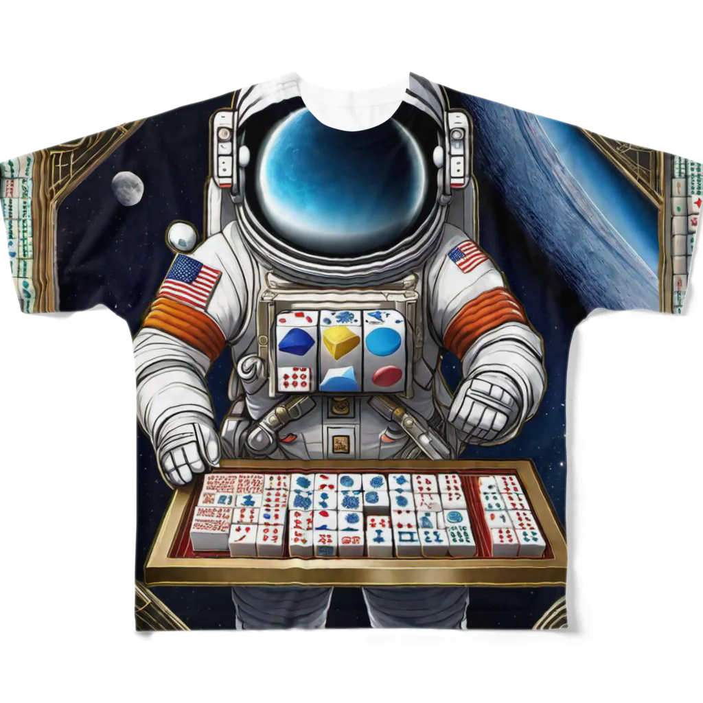 宇宙開発デザイン科の宇宙のギャンブラー フルグラフィックTシャツ