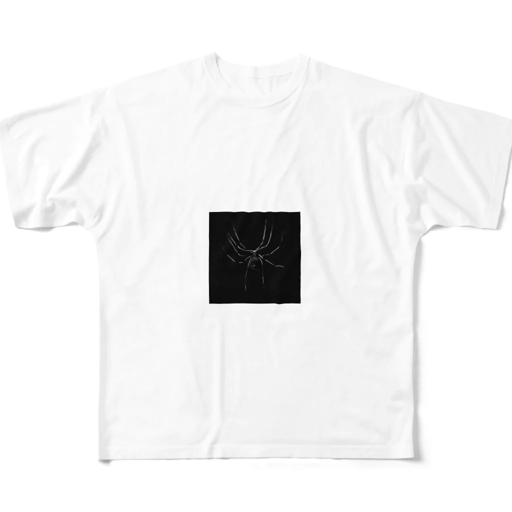 クモの蜘蛛 フルグラフィックTシャツ