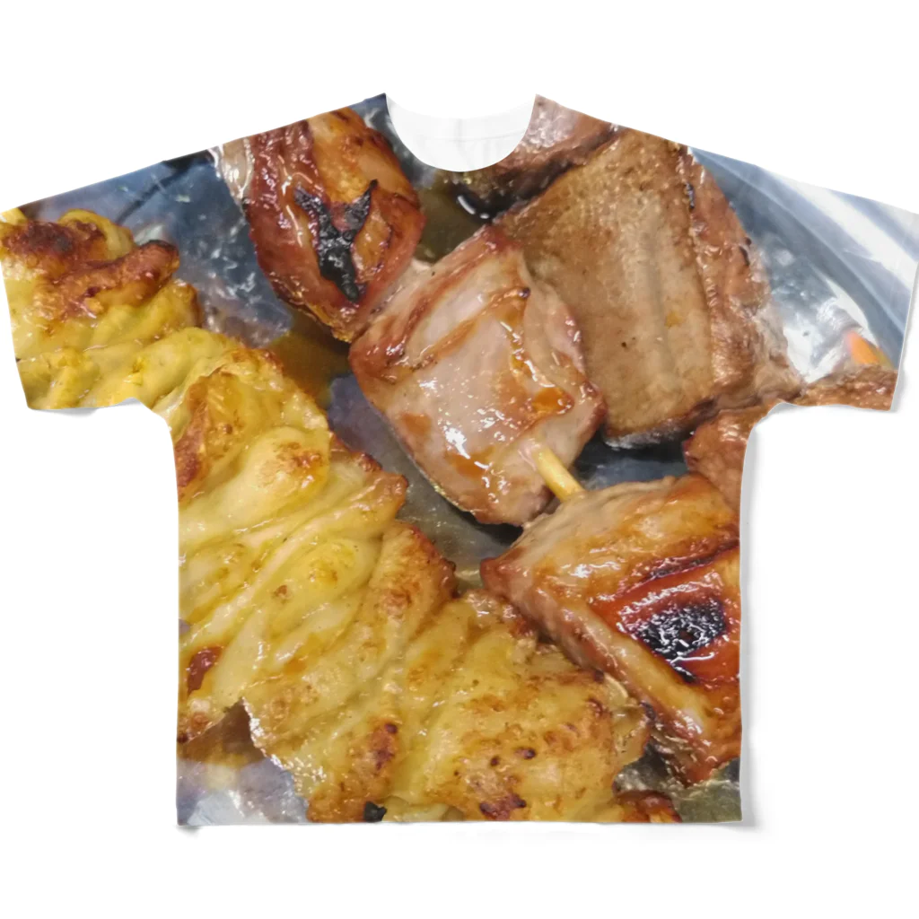 poketuの焼き鳥イラストグッズ All-Over Print T-Shirt