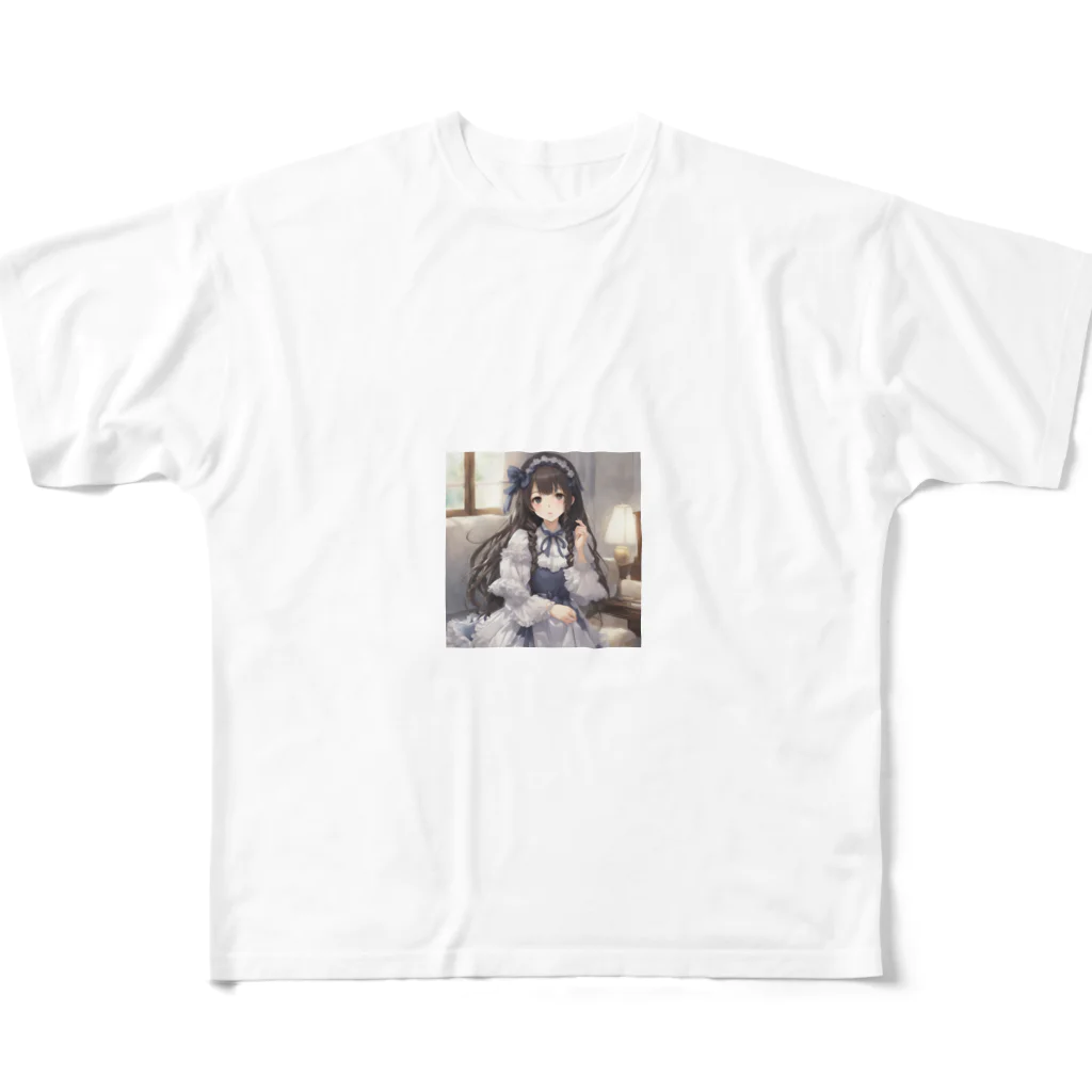 hamusutaroのドレス女の子 All-Over Print T-Shirt
