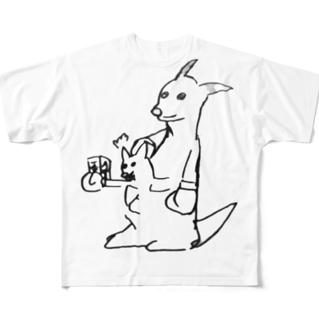 Linoのオオサカさんのカンガルー All-Over Print T-Shirt