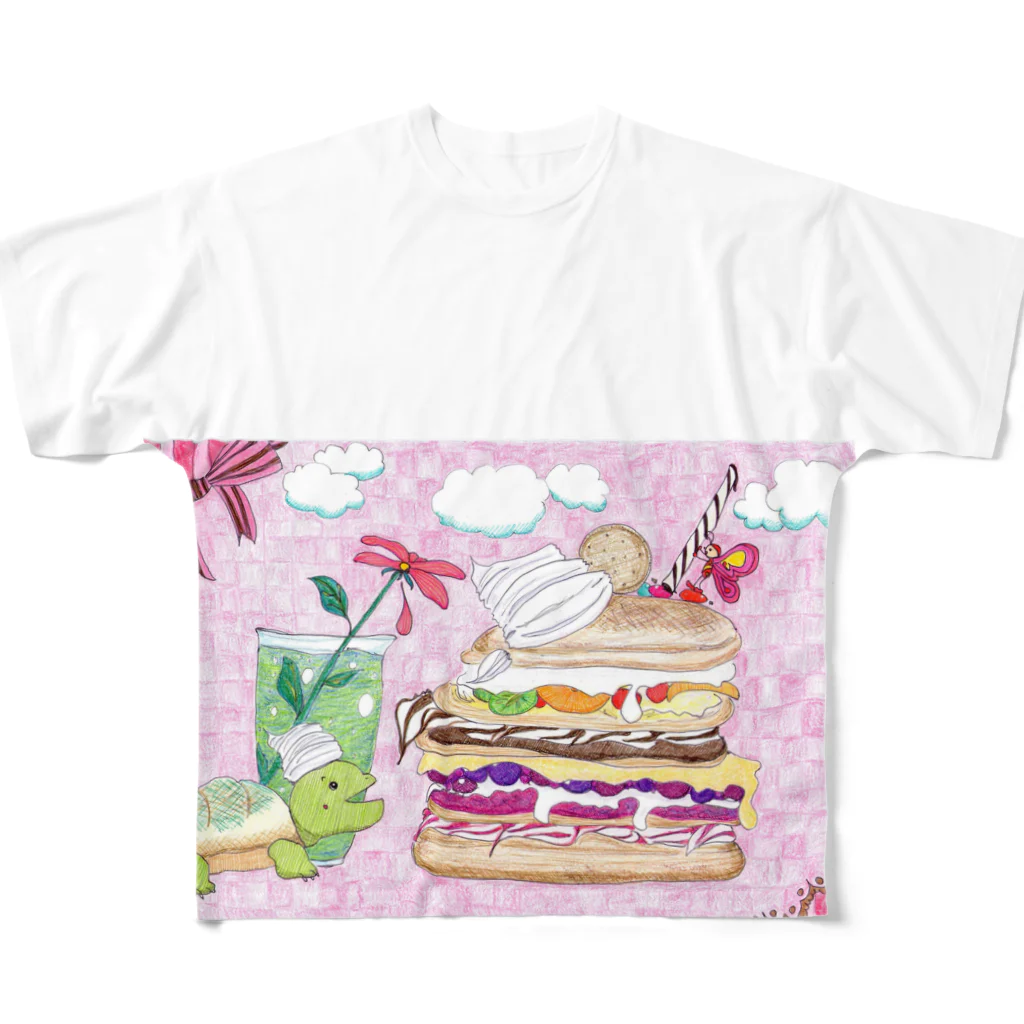 つぎのかめろんぱんけーき All-Over Print T-Shirt