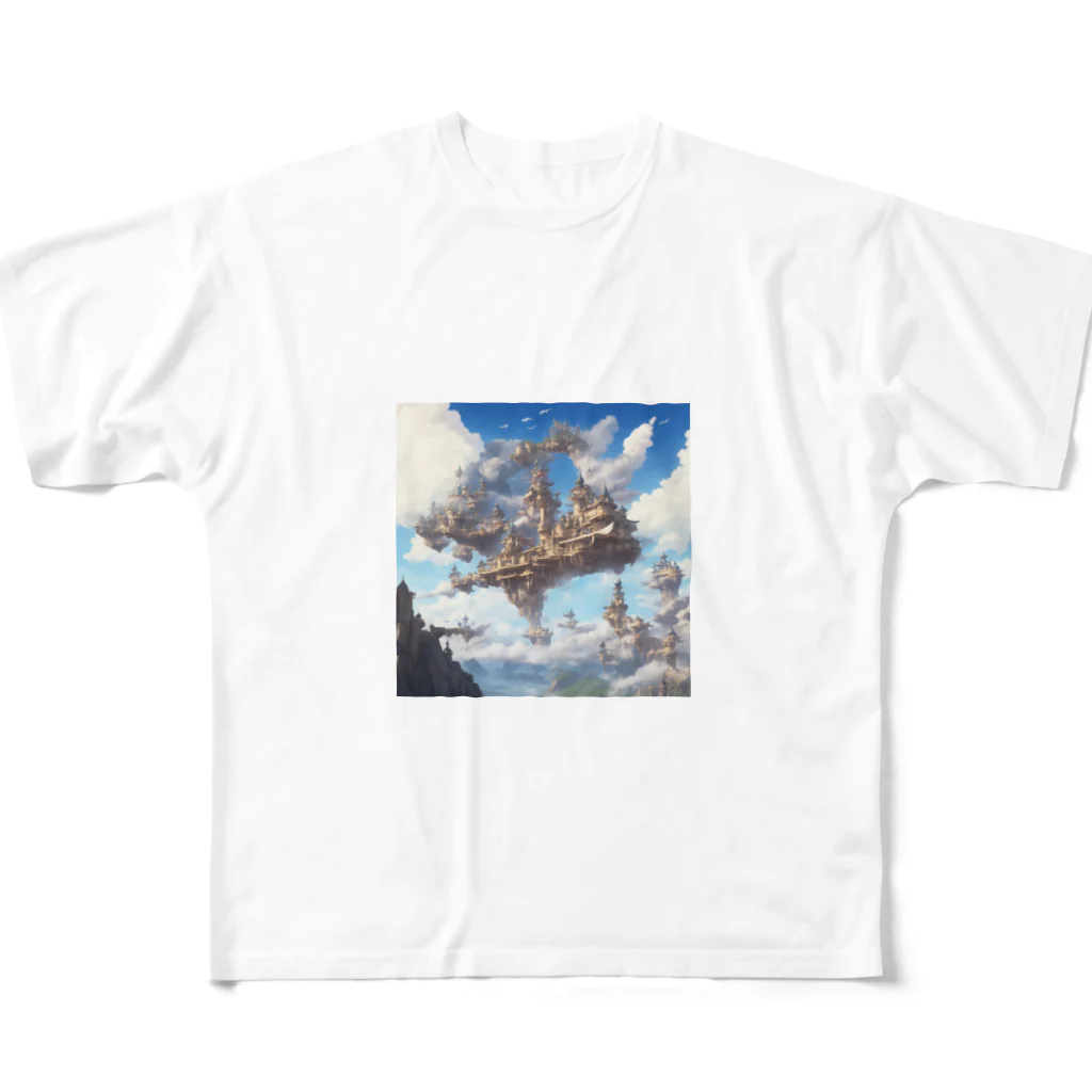SetsunaAIの空に浮かぶ島のファンタジーグッズ All-Over Print T-Shirt
