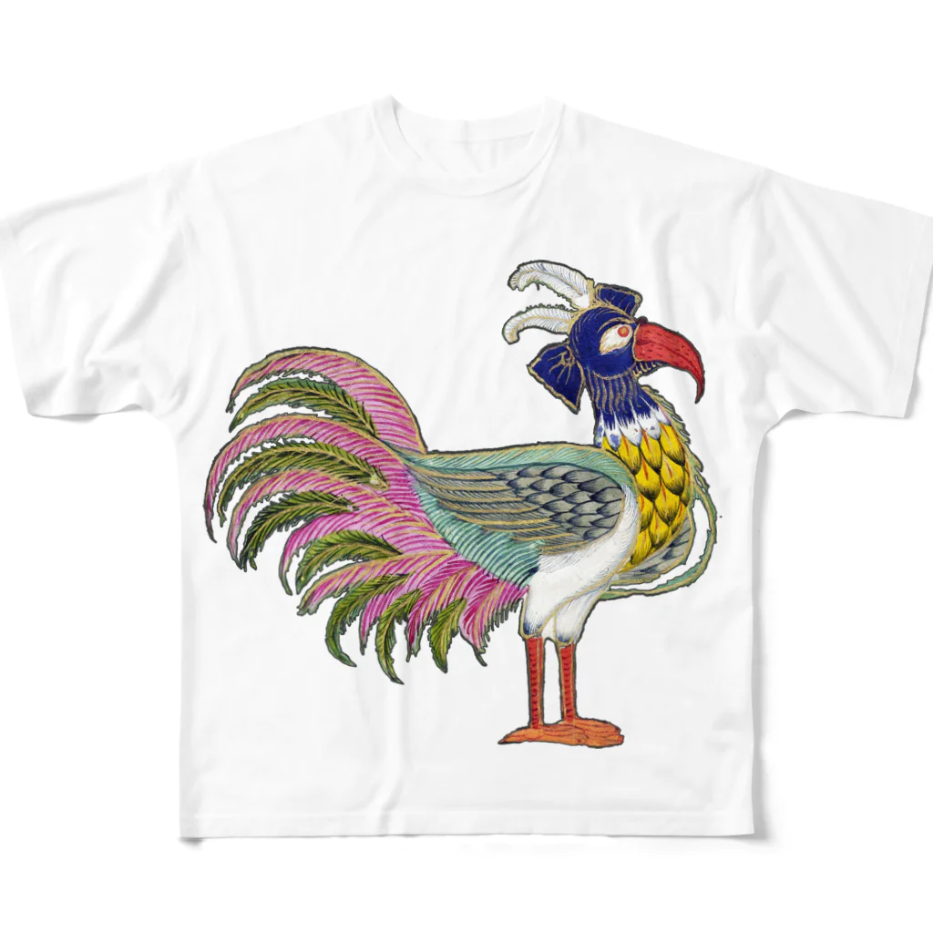 PALA's SHOP　cool、シュール、古風、和風、の伝説上の神話の鳥 フルグラフィックTシャツ