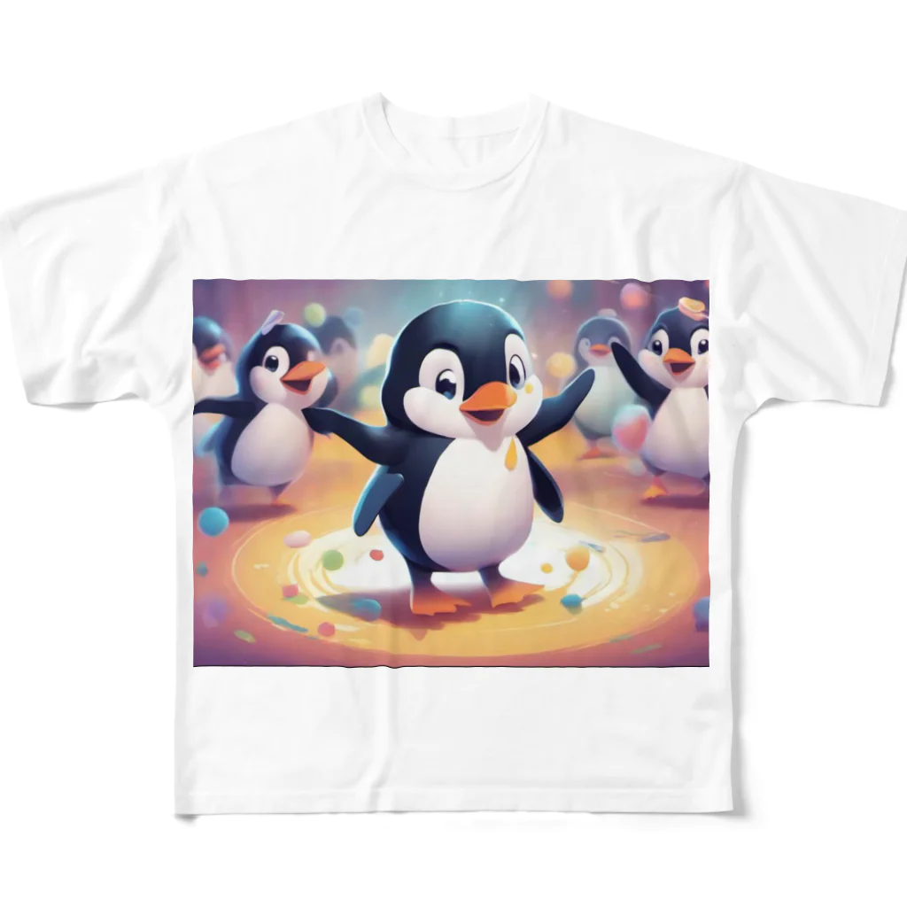 MistyStarkのペンギンダンス フルグラフィックTシャツ