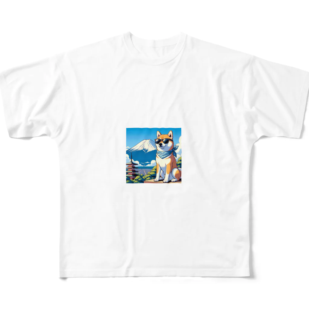 ピヨっこのサングラス犬　【銀次郎】 All-Over Print T-Shirt