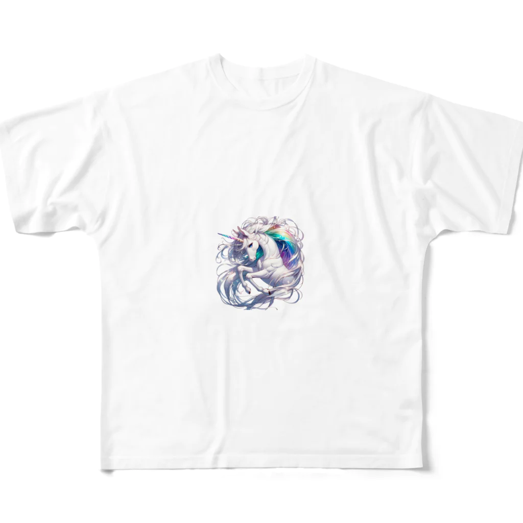 Firelyの七色のユニコーン_002 フルグラフィックTシャツ