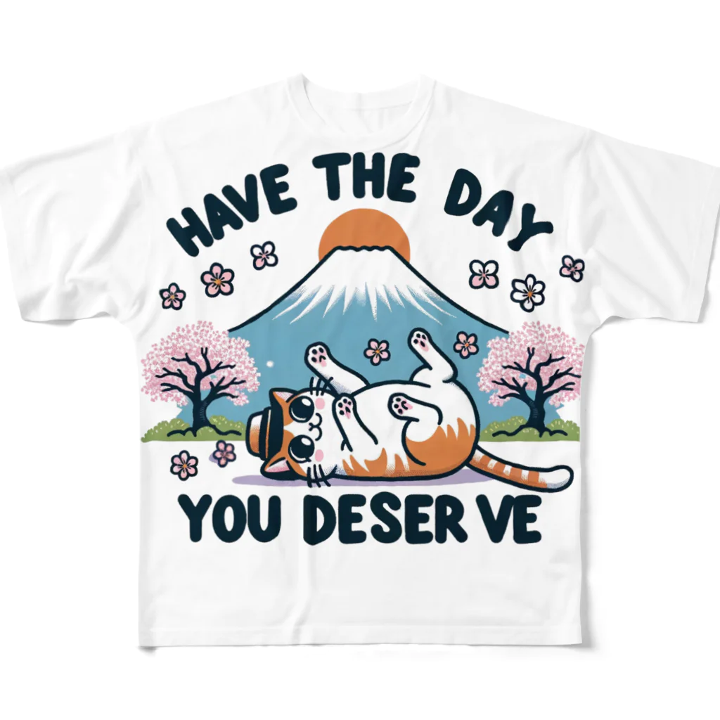 奏桃服店のHave the day you deserve All-Over Print T-Shirt