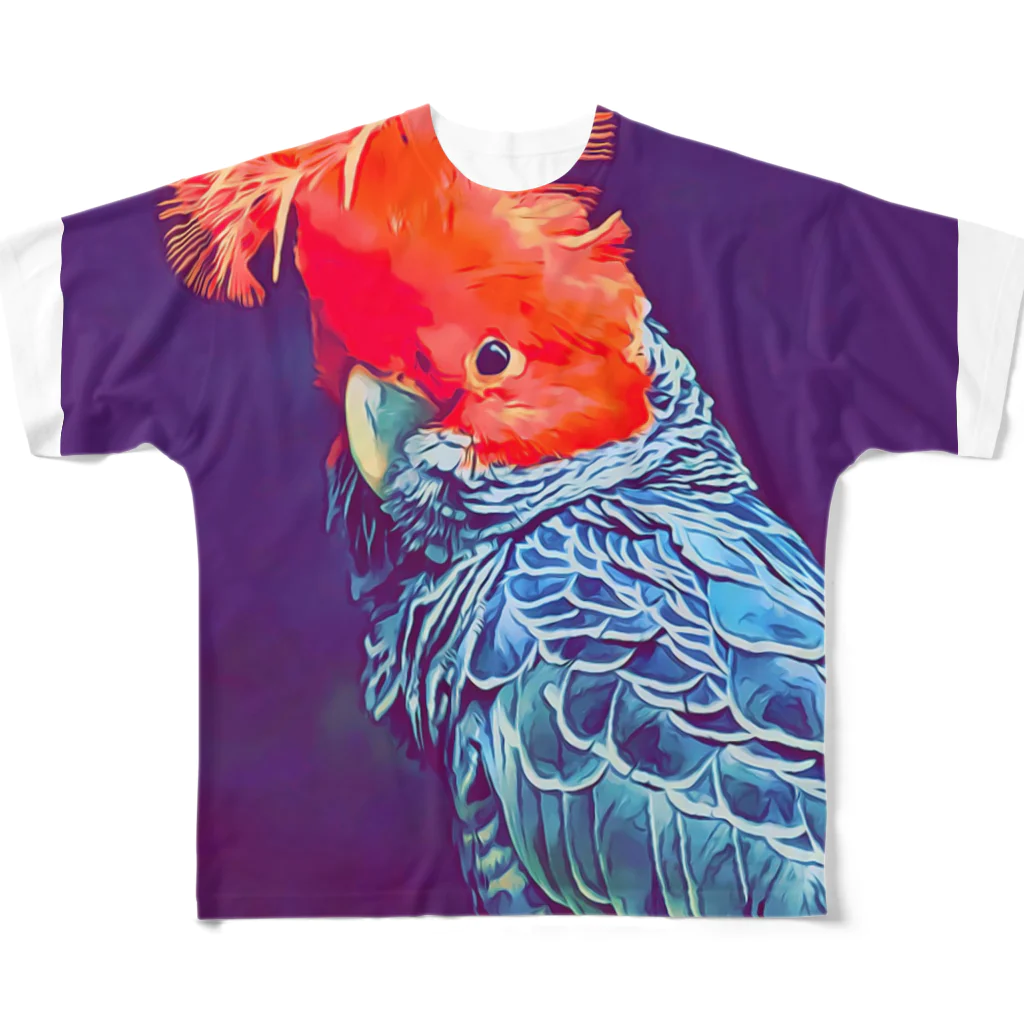 and_parrotのアカサカオウムのTシャツ フルグラフィックTシャツ