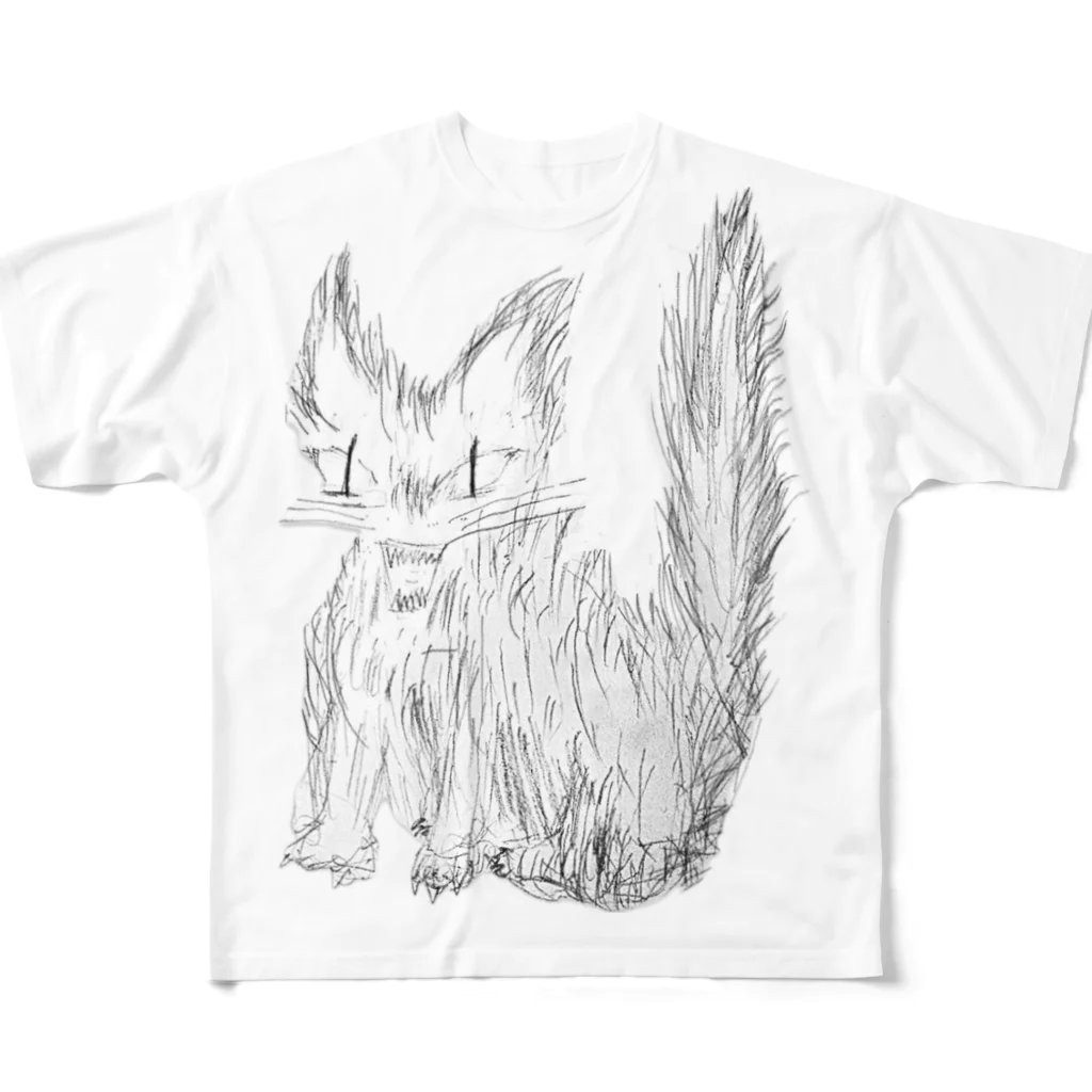 ひろちゃんの怒ってる猫 All-Over Print T-Shirt