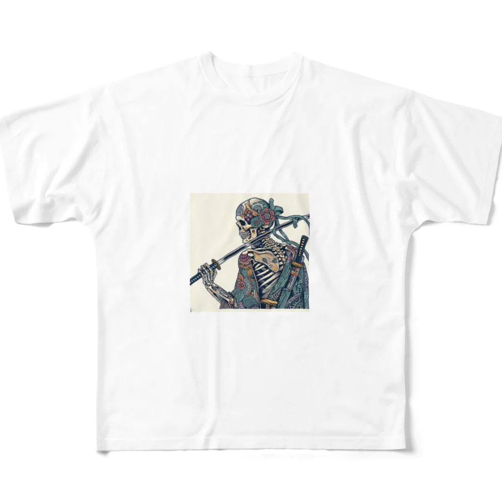 yukikinoの侍ドクロ All-Over Print T-Shirt