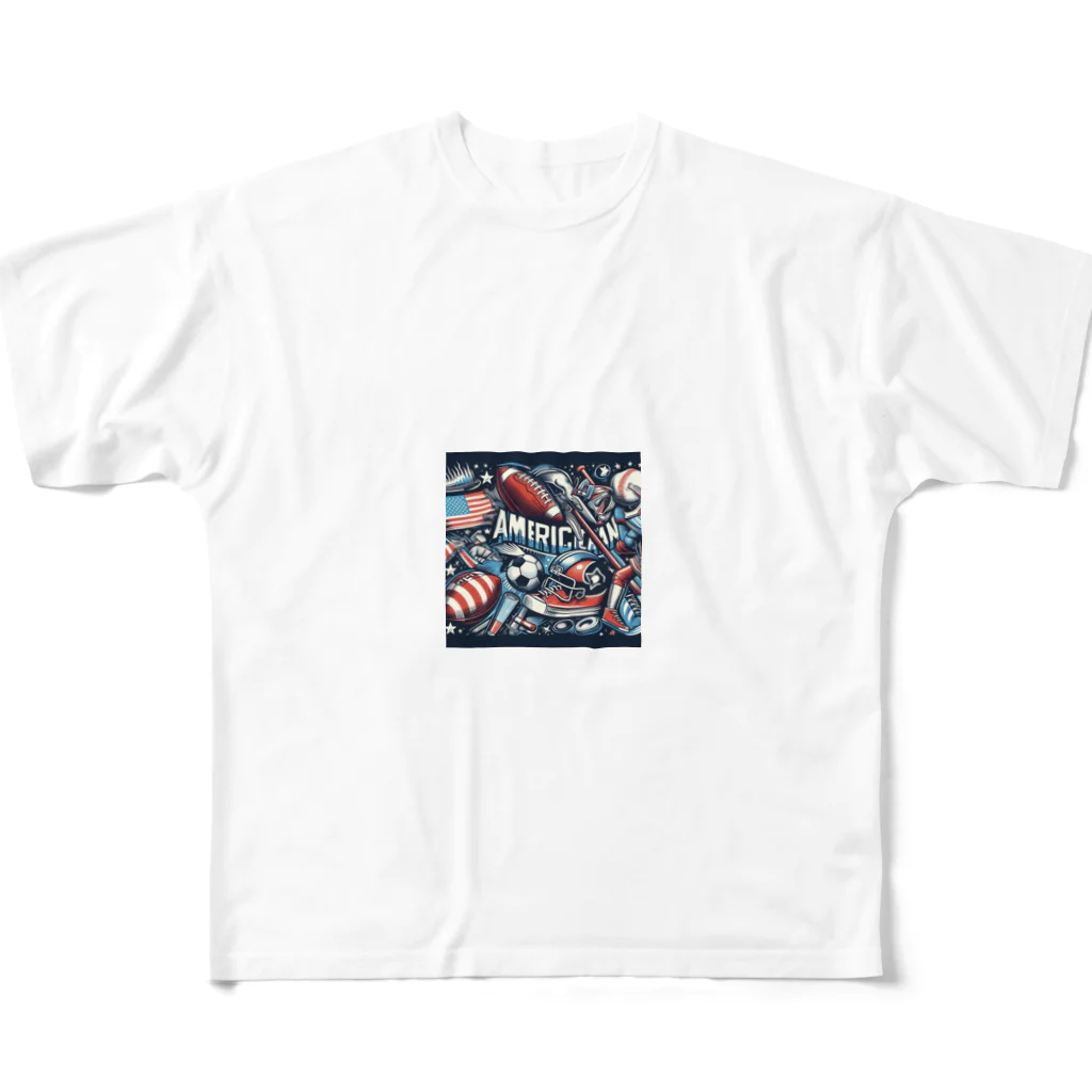 Satoshi27の "アメリカンスポーツの輝き" All-Over Print T-Shirt