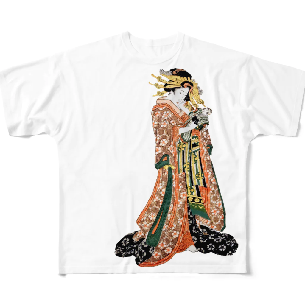 sachiko_goodsの東都名所両国橋之涼 All-Over Print T-Shirt