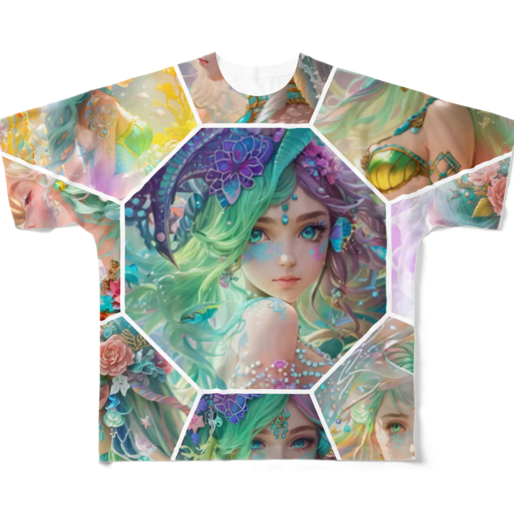 💖宇宙整体♪🌈♪こころからだチャンネル♪💖のuniversal mermaid  REINAの心の旅 All-Over Print T-Shirt