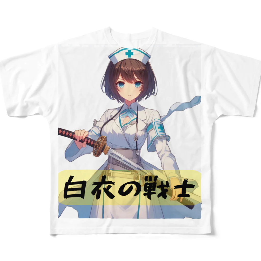 isshi1002の白衣の戦士シリーズ フルグラフィックTシャツ