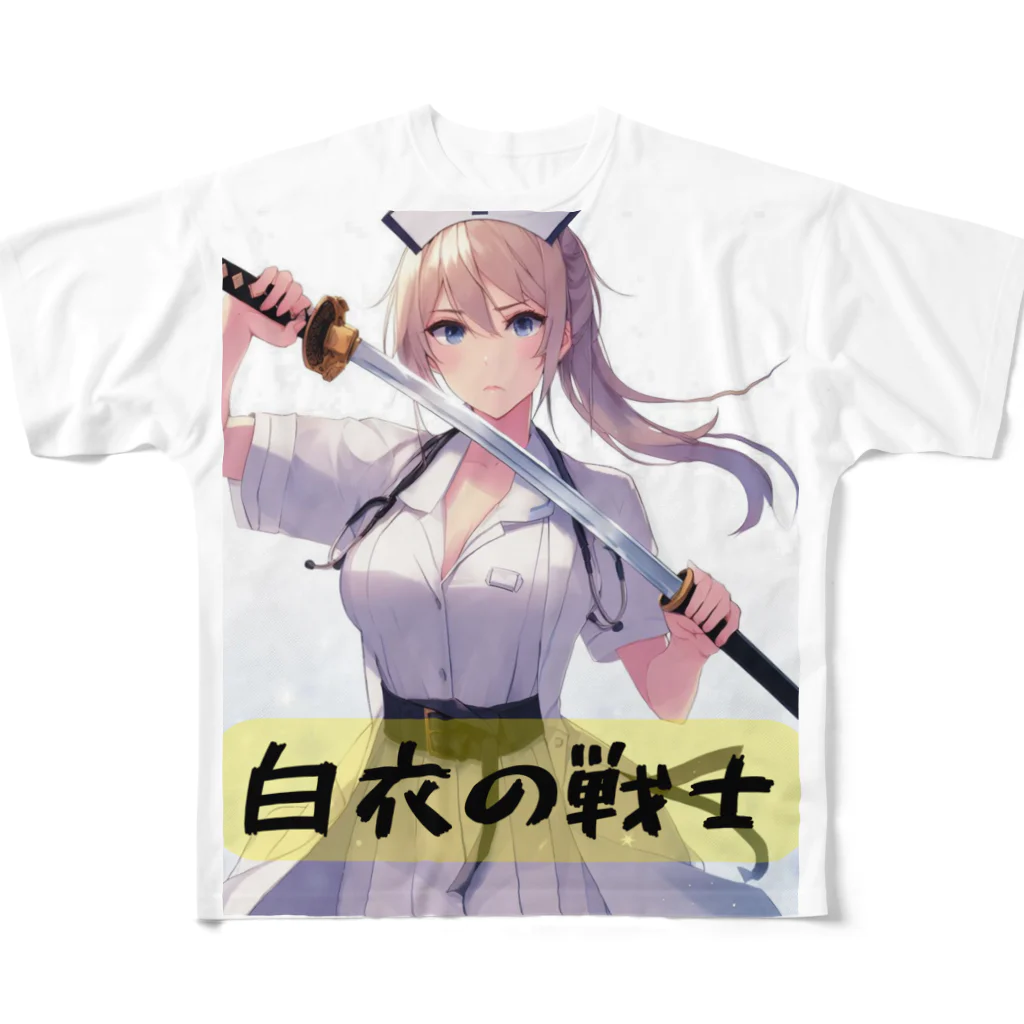 isshi1002の白衣の戦士シリーズ フルグラフィックTシャツ