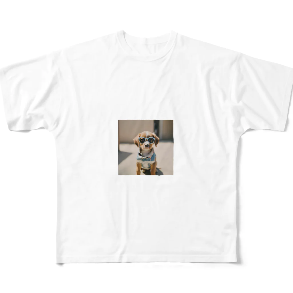 13261326のかっこつけの子犬のグッズ フルグラフィックTシャツ