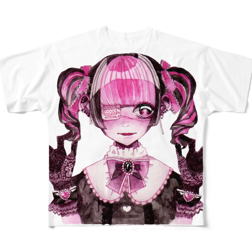 あいとくんのツインテール女子 All-Over Print T-Shirt