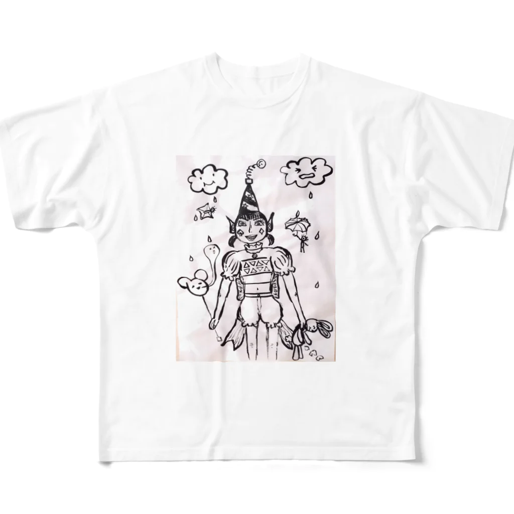 結社黒猫の遊園地のピエロ All-Over Print T-Shirt