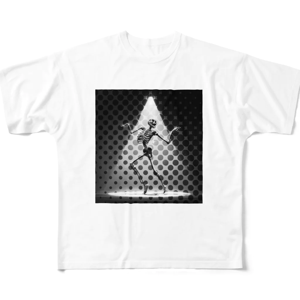 暇素人SHOPのスケルトンパフォーマー All-Over Print T-Shirt