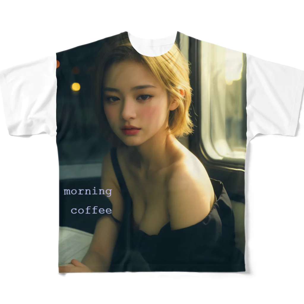 SORASIDER.MONO（そらさいだあ・どっと・もの）のモーニングコーヒー フルグラフィックTシャツ